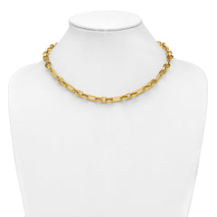 14K Polished Fancy Link Necklace