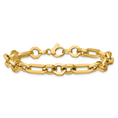 14K Polished Fancy Link Bracelet