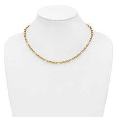 14K Polished Fancy Link Necklace