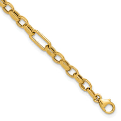 14K Polished Fancy Link Bracelet