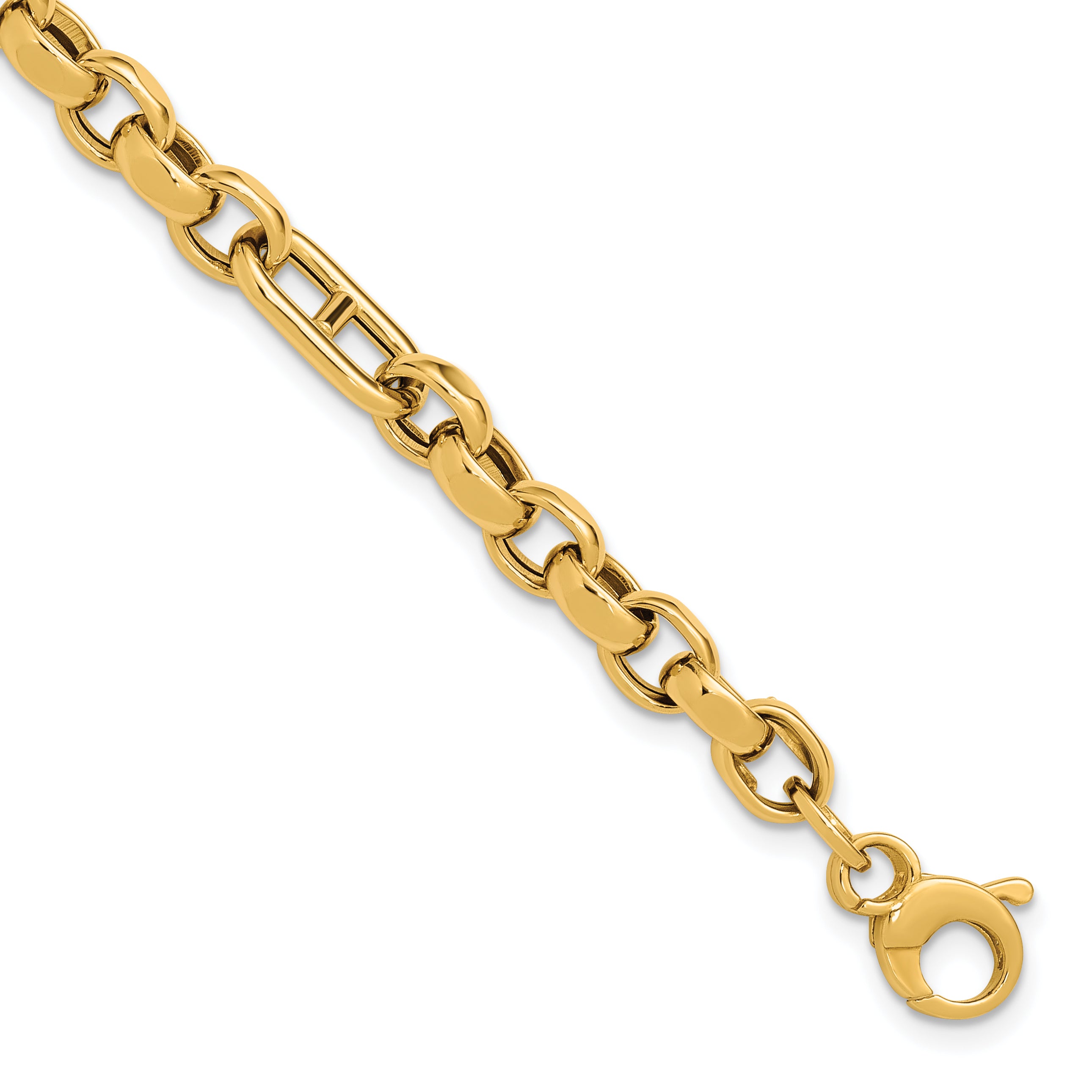 14K Polished Fancy Link Bracelet