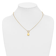 14K Polished Geometric Pendant Necklace