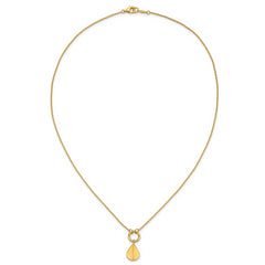 14K Polished Geometric Pendant Necklace