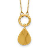 14K Polished Geometric Pendant Necklace