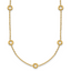14K Polished Circle Station w/2in Ext. Necklace