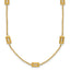 14K Polished Rectangle Station w/2in Ext. Necklace