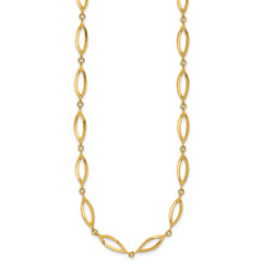 14K Polished Fancy Link Necklace
