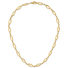 14K Polished Fancy Link Necklace