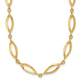 14K Polished Fancy Link Necklace