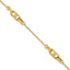 14K Polished Fancy Link w/1in ext. Bracelet