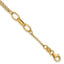 14K Polished Fancy 2-Strand Oval Links w/1in ext. Bracelet