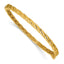 Grooved Bangle Bracelet in 14K Yellow Gold, 4mm Hinged - Sophia Jewelers