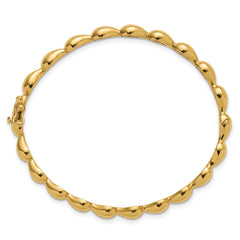 14K Polished Fancy Hinged Bangle