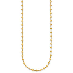 14K Polished Geometric Fancy with 2 in ext. Necklace