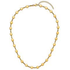14K Polished Geometric Square with 2 in ext. Necklace