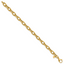 14K Yellow Gold Textured Link Bracelet, 7.75 in