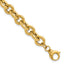 14K Yellow Gold Polished Link Bracelet, 8 in