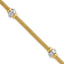 14K Yellow Gold Textured Bracelet, 7.5 in