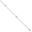 14K White Gold Ovals 3-Station 10 inch Plus 1 inch Extender - Total 11 inch Anklet