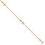 14K CZ Anchor 3-Station 9 inch Plus 1 inch Extender - Total 10 inch Anklet