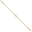 Three-Station Cubic Zirconia Anklet in 14K Yellow Gold, 9 Inch - Sophia Jewelers