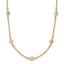 14K Polished CZ Station with 2in ext. Necklace