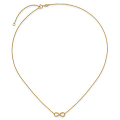 14K Polished Infinity with 2in ext. Necklace