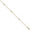 14K Diamond-cut Oval Beads 6-Station 10 inch Plus 1 inch Extender - Total 11 inch Anklet
