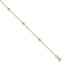 Oval Bead Station Anklet in 14K Yellow Gold, Diamond-Cut, 10 Inch - Sophia Jewelers
