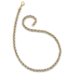 14K Two-tone Polished Fancy Link Necklace