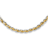 14K Two-tone Polished Fancy Link Necklace