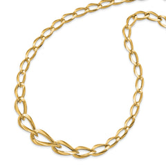 14K Polished Fancy Link Necklace