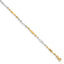 14K Two-tone Polished Twisted Link Anklet