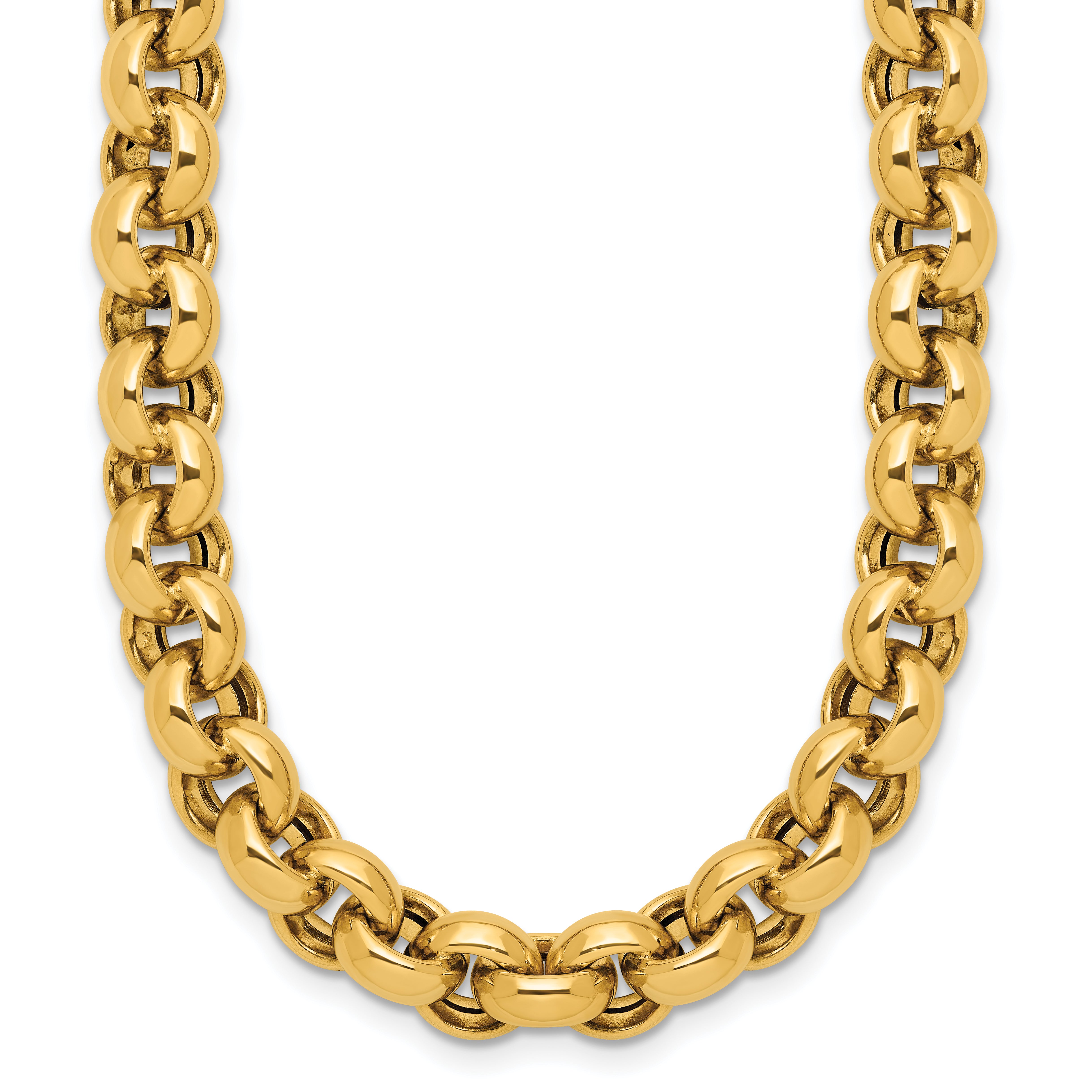 14K Polished Rolo Link Necklace