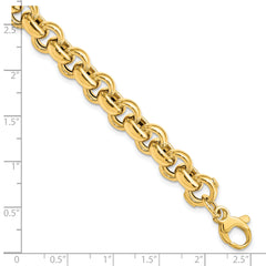 14K Polished Rolo Link Bracelet