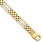 14K Two-tone Polished and Satin Men's Bracelet