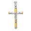 Crucifix Pendant in 14K Two-Tone Gold, 40mm - Sophia Jewelers