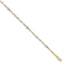 14K Two-tone Fancy Link 9 inch Plus 1 inch Extender - Total 10 inch Anklet
