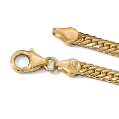 14K Polished Graduated Fancy Link Necklace