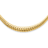 14K Polished Graduated Fancy Link Necklace