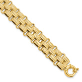 14K Polished Basket Weave Fancy Bracelet