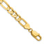 14K Yellow Gold Solid Figaro Chain Necklace 7.5mm, 8–28 Inch - Sophia Jewelers