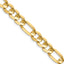 14K 28 inch 8.75mm Concave Open Figaro with Lobster Clasp Chain