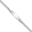 14K White Gold Solid Curb ID Bracelet 3.5mm
