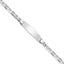 14k White Gold Polished Solid Chain/Solid Plate Anchor Link Soft Diamond Shape 25.5x7.5mm Plate ID Bracelet