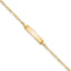 14k Polished Solid Chain/Solid Plate Flat Figaro Link 19.5x4.5mm Plate 7 inch ID Bracelet