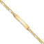14k Polished Solid Chain/Solid Plate Flat Figaro Link 32.5x6.2mm Plate 8 inch ID Bracelet