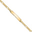 14k Polished Solid Chain/Solid Plate Flat Figaro Link 32.5x6.2mm Plate 7 inch ID Bracelet - Sophia Jewelers