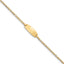 14k Polished Solid Chain/Solid Plate Figaro Link Oval 18x7.5mm Plate 7 inch ID Bracelet
