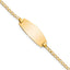 14k Polished Solid Chain/Solid Plate Curb Link Oval 18.5x8.5mm Plate 5.5 inch Baby/Child ID Bracelet